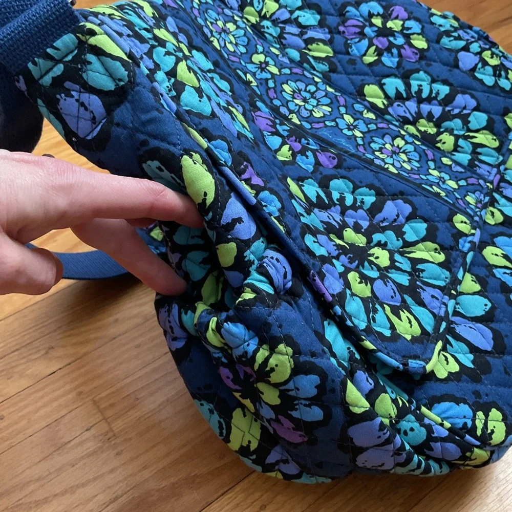 Vera Bradley Messenger Style Baby Diaper Bag Indigo Pop NWT